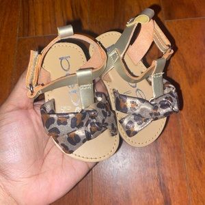 Bebe Baby Leopard Print Sandals 3c